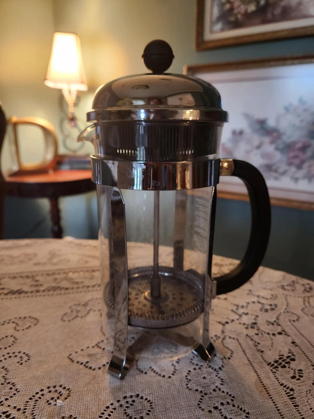 Bodum Chambord French Press Coffee Maker in Silver and Clear